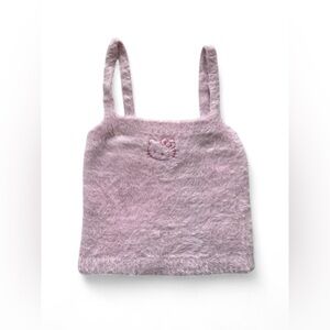 Hello Kitty Pink Fuzzy Tank Top
